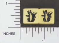 Dice : D6 OPAQUE ROUNDED SOLID IVORY SKUNK 01