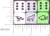 Dice : D6 OPAQUE ROUNDED SOLID KOPLOW 01