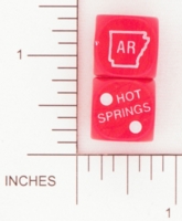 Dice : D6 OPAQUE ROUNDED SOLID KOPLOW STATES 01