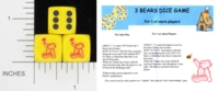 Dice : D6 OPAQUE ROUNDED SOLID MINIMUSBEAR 01 3 BEARS