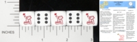 Dice : D6 OPAQUE ROUNDED SOLID MINIMUSBEAR 02 FIND THE BEAR