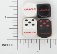 Dice : D6 2 OPAQUE ROUNDED SOLID ORACLE 01