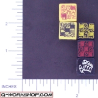 Dice : D6 OPAQUE ROUNDED SOLID Q WORKSHOP MAZE 02