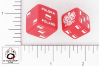 Dice : D6 OPAQUE ROUNDED SOLID Q WORKSHOP POLSKA POLAND SOUVENIR 01