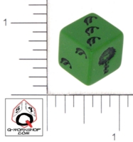 Dice : D6 OPAQUE ROUNDED SOLID Q WORKSHOP ULISSES DAS SCHWARZE AUGE 01