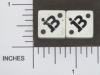 Dice : D6 OPAQUE ROUNDED SOLID WHITE B 01