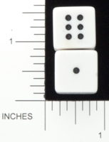 Dice : D6 OPAQUE ROUNDED SOLID WHITE UNKNOWN 01
