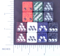 Dice : D6 OPAQUE ROUNDED SPECKLED CHESSEX 06 YIN YANG