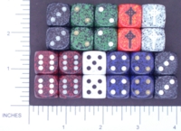 Dice : D6 OPAQUE ROUNDED SPECKLED CHESSEX 08 CELTIC CROSS
