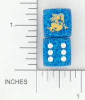 Dice : D6 OPAQUE ROUNDED SPECKLED CHESSEX CUSTOM 01 FOR KINGDOM DICE THE SALTY BINT ROWANY TAVERN 01
