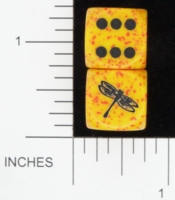 Dice : D6 OPAQUE ROUNDED SPECKLED CHESSEX CUSTOM 06 FOR JSPASSNTHRU DRAGONFLY