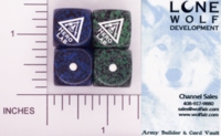 Dice : D6 OPAQUE ROUNDED SPECKLED LONE WOLF HERO LAB 01