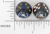 Dice : D6 OPAQUE ROUNDED SWIRL CHESSEX CUSTOM 01 FOR STROLEN CON 2007
