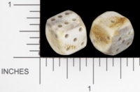 Dice : D6 OPAQUE ROUNDED SWIRL DEER ANTLER 01