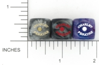 Dice : D6 OPAQUE ROUNDED SWIRL GAMESTATION CHARLEY PERKENS