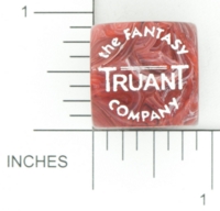 Dice : D6 OPAQUE ROUNDED SWIRL TRUANT BKTRADE 01