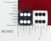 Dice : D6 OPAQUE SHARP SOLID BGSHOP PRECISION BACKGAMMON FIVE EIGHTS LARGE PIPS 01