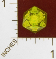 Dice : D8 CLEAR ROUNDED SOLID CRYSTAL CASTE BUBUBBLES 01