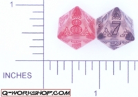Dice : D8 CLEAR ROUNDED SOLID Q WORKSHOP CELTIC II 01
