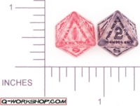 Dice : D8 CLEAR ROUNDED SOLID Q WORKSHOP RUNIC II 01