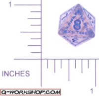 Dice : D8 CLEAR ROUNDED SOLID Q WORKSHOP RUNIC II 02