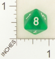 Dice : D8 CLEAR ROUNDED SOLID WEIBLE SPIELE 01
