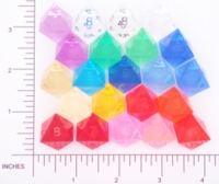 Dice : D8 CLEAR SHARP SOLID GAMESCIENCE 02 ON ON WHITE