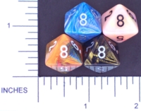 Dice : D8 OPAQUE ROUNDED IRIDESCENT CHESSEX MENAGERIE 02
