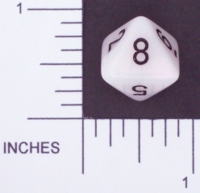 Dice : D8 OPAQUE ROUNDED IRIDESCENT CHESSEX MOTHER OF PEARL 01