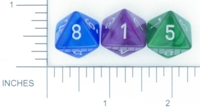 Dice : D8 OPAQUE ROUNDED IRIDESCENT CHESSEX VELVET 02