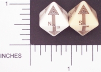 Dice : D8 OPAQUE ROUNDED SOLID CHESSEX 03