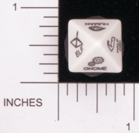 Dice : D8 OPAQUE ROUNDED SOLID CHESSEX CHARACTER BUILDER RACE 01