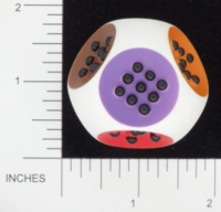 Dice : D8 OPAQUE ROUNDED SOLID LOGICAL LEARNING NUMBERBALL 01