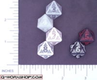 Dice : D8 OPAQUE ROUNDED SOLID Q WORKSHOP CELTIC II 01