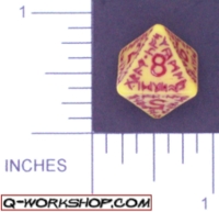 Dice : D8 OPAQUE ROUNDED SOLID Q WORKSHOP RUNIC 02