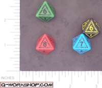 Dice : D8 OPAQUE ROUNDED SOLID Q WORKSHOP RUNIC II 02