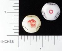 Dice : D8 OPAQUE ROUNDED SOLID UNKNOWN JOKER JESTER BKTRADE 01