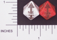 Dice : D8 OPAQUE ROUNDED SPECKLED WITH BLACK 03