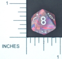 Dice : D8 OPAQUE ROUNDED SWIRL CHESSEX MENAGERIE 01