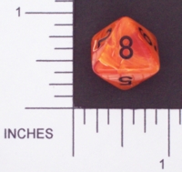 Dice : D8 OPAQUE ROUNDED SWIRL CHESSEX VORTEX 02