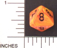 Dice : D8 OPAQUE ROUNDED SWIRL CHESSEX VORTEX MAGMA
