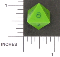 Dice : D8 OPAQUE SHARP SOLID DIAMOND DICE 01