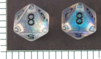 Dice : D8 TRANSLUCENT ROUNDED CHESSEX BOREALIS 2