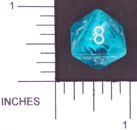 Dice : D8 TRANSLUCENT ROUNDED SWIRL CHESSEX MENAGERIE 01