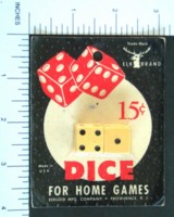 Dice : DUPS03 ELK IVORY 2 FIVE EIGHTHS 15 CENT