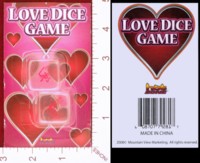 Dice : DUPS03 MOUNTAIN VIEW MARKETING LOVE DICE GAME 01