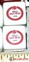 Dice : DUPS IN PLASTIC WHITE WILD IRISH ROSE 02