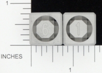 Dice : METAL ALUMINUM D6 ACE PRECISION FLOATING FACE 03 NUMBERED