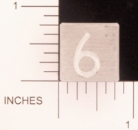 Dice : METAL ALUMINUM D6 ACE PRECISION NUMBERED 01