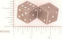 Dice : METAL ALUMINUM D6 ACE PRECISION PIPPED 01
